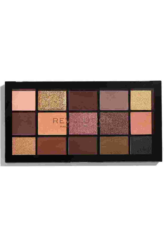 Revolution eyeshadow palette reloaded velvet rose, 15 colors