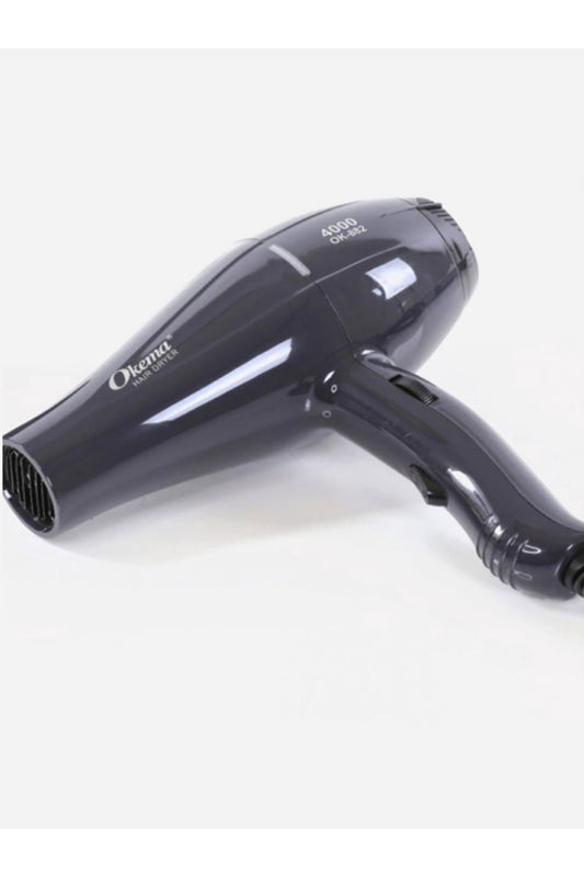 The Okema 882-OK 4000 hair dryer operates quietly without