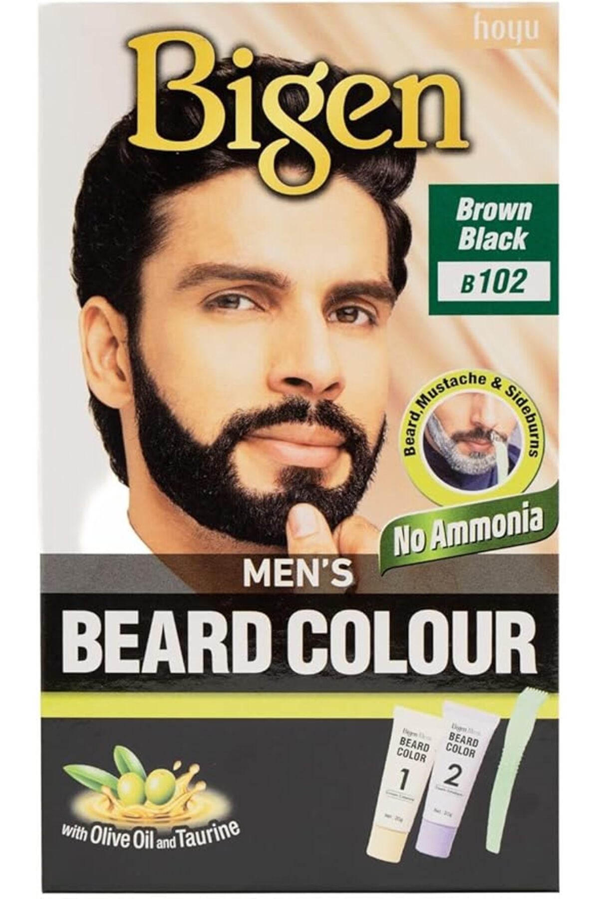 Bigen Beard Dye 102 Black Brown Tightening