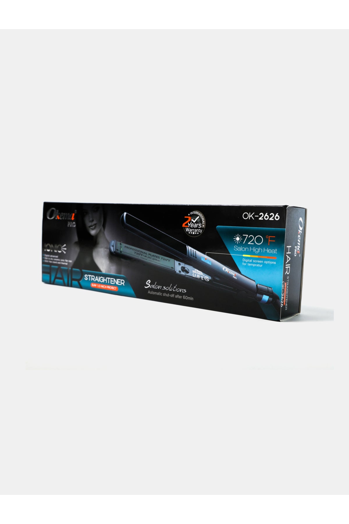 Okema 2626-OK Ceramic Ionic Hair Straightener