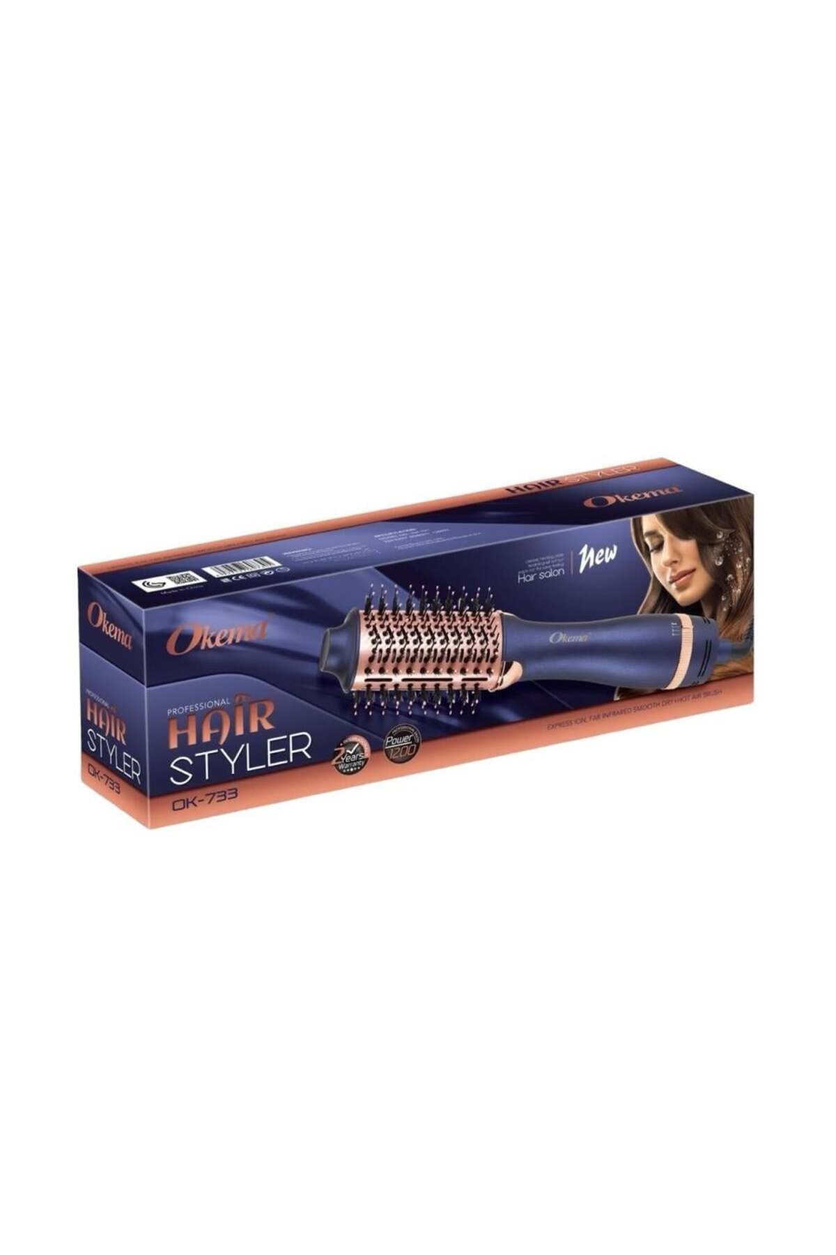 The Okema 733-OK hair dryer brush is a capable hair drying tool.