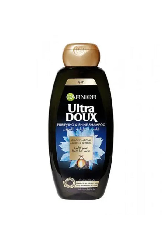 Garnier Purifying & Shine Shampoo, Black Charcoal, 400ml, 1D Ultra Doux