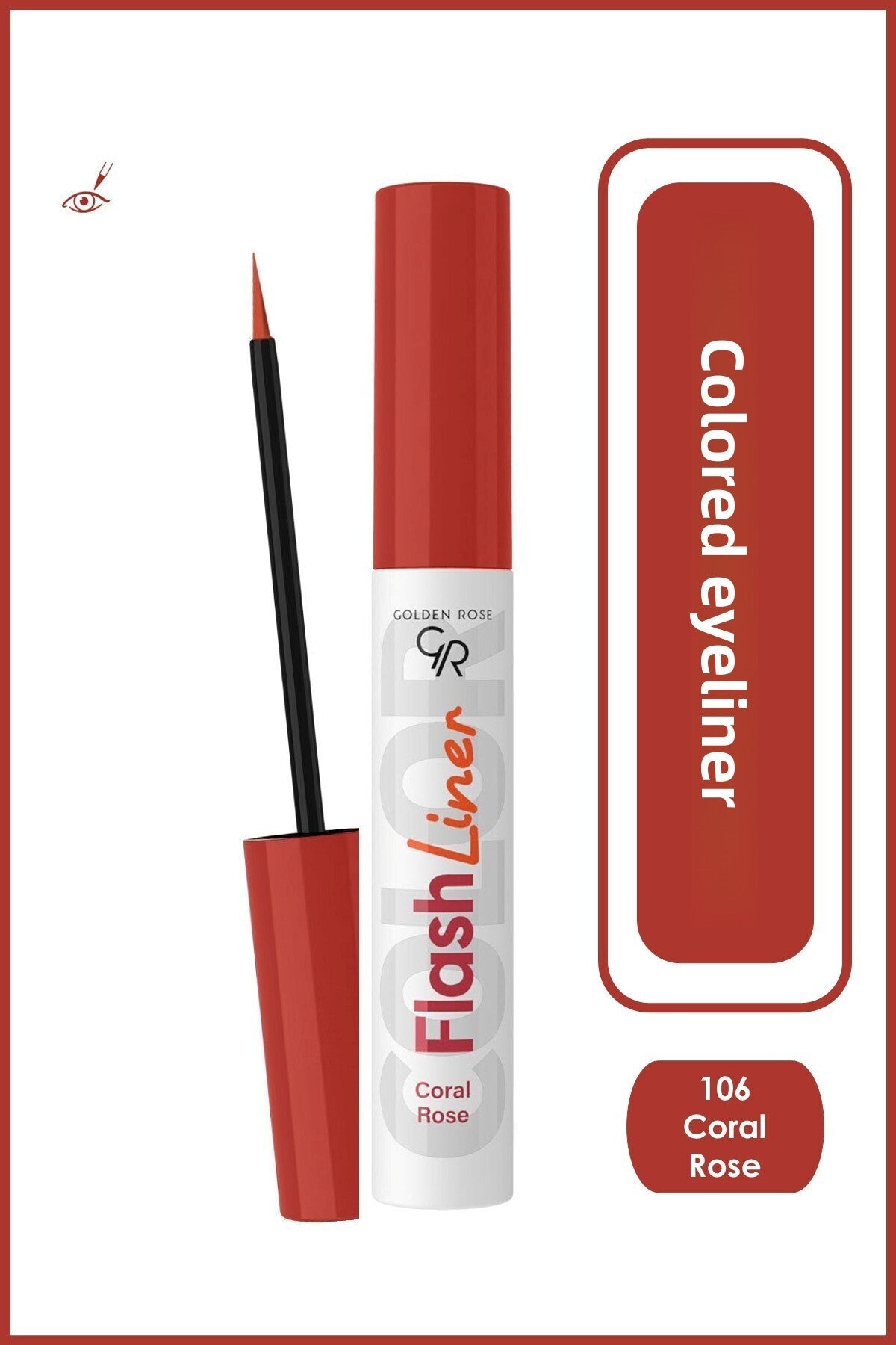قلم تحديد العين جولدن روز فلاش رقم 106 كورال روز