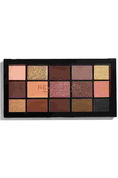 Revolution eyeshadow palette reloaded velvet rose, 15 colors