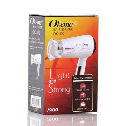 Okema OK-402 Hair Dryer
Fast Drying Device