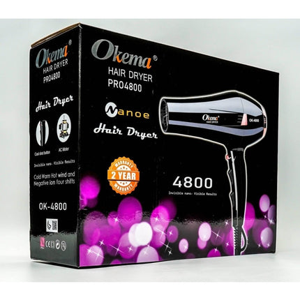 OKMA Pro Hair Dryer 4800-OK
Nano Technology