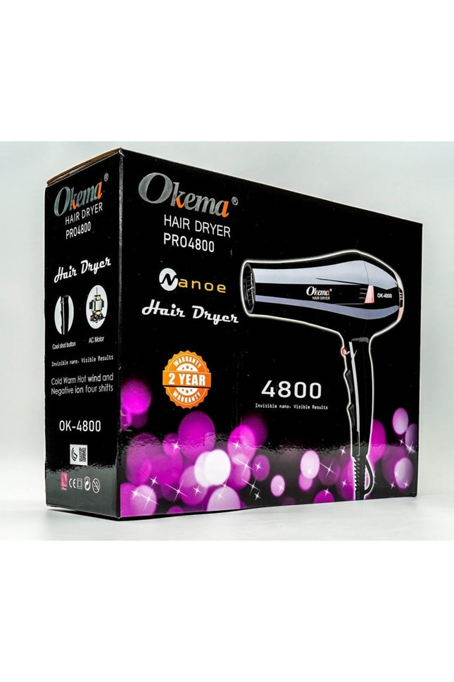 مجفف الشعر الاحترافي OKMA 4800-OK
تقنية النانو