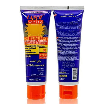 Laser White 0113 Blue +60 Sunscreen Cream, 100g