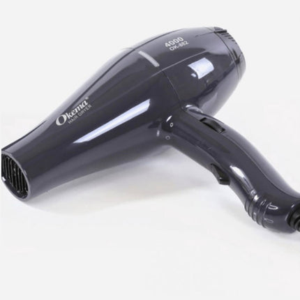 The Okema 882-OK 4000 hair dryer operates quietly without