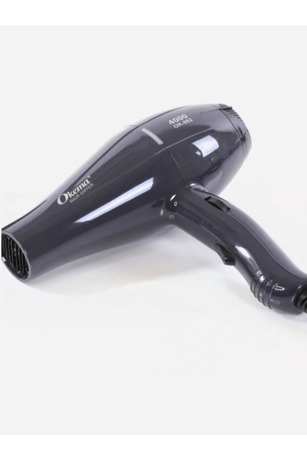 The Okema 882-OK 4000 hair dryer operates quietly without