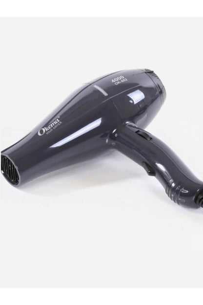 The Okema 882-OK 4000 hair dryer operates quietly without