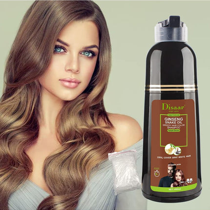 Disar Shampoo Brown Color 400ml Strength 4D DISAAR GINSENSENG SNAKE OIL