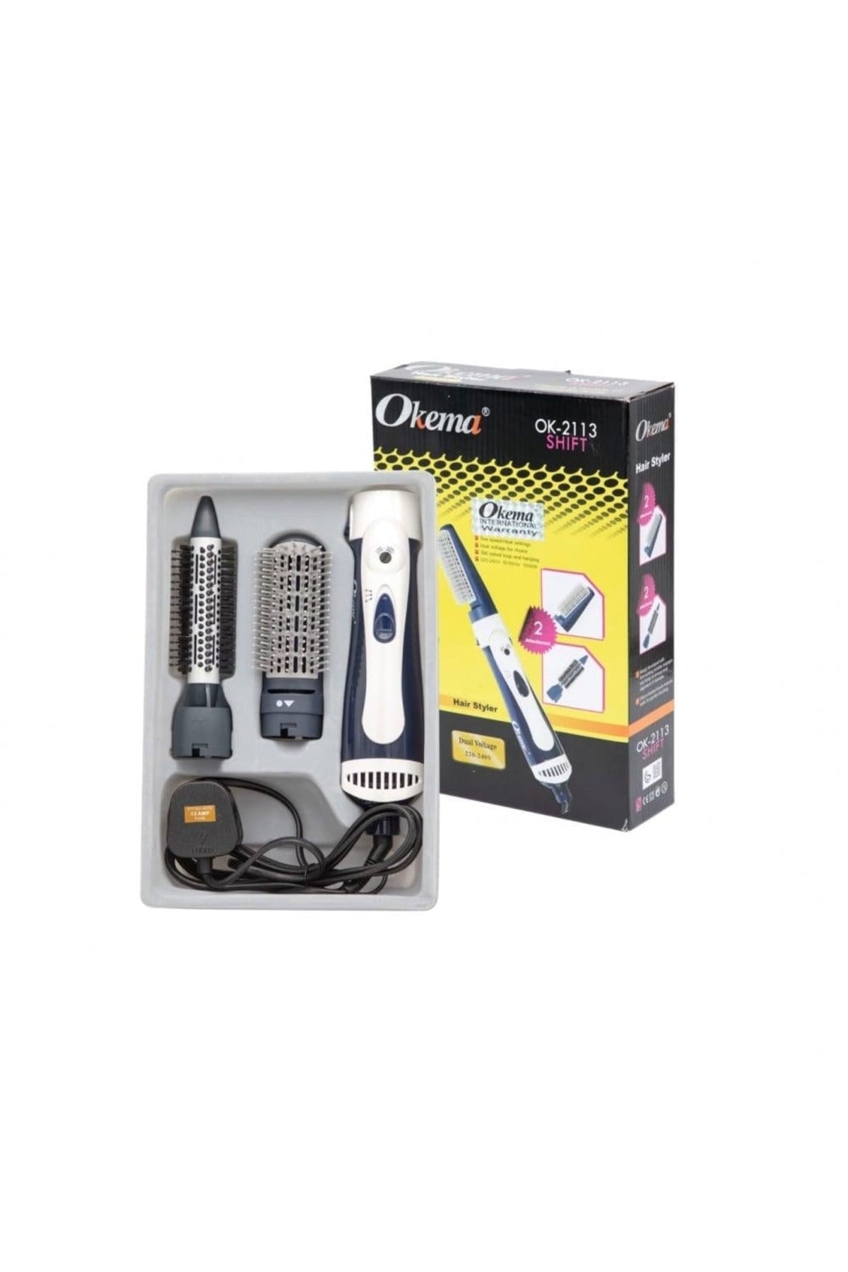 2113-OK Hair Dryer: Two speed settings, two heat settings