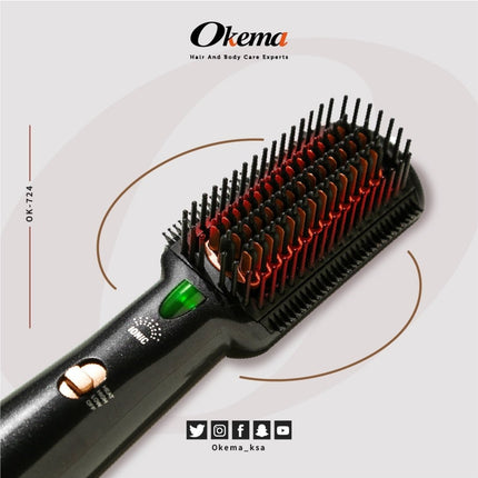 Okema 724-OK 3-in-1 Thermal Brush, Far Infrared Heat Hair Dryer
