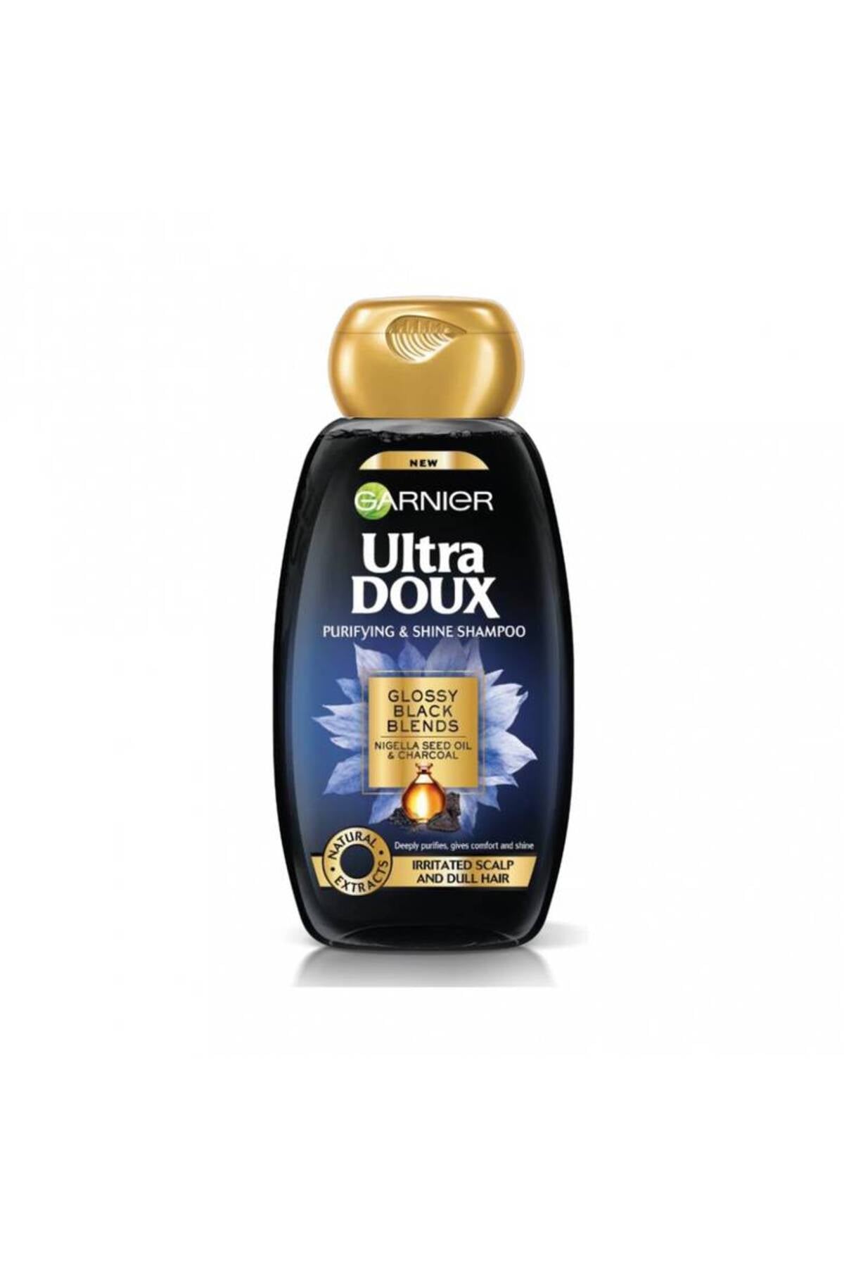 Garnier Purifying & Shine Shampoo, Black Charcoal, 400ml, 1D Ultra Doux