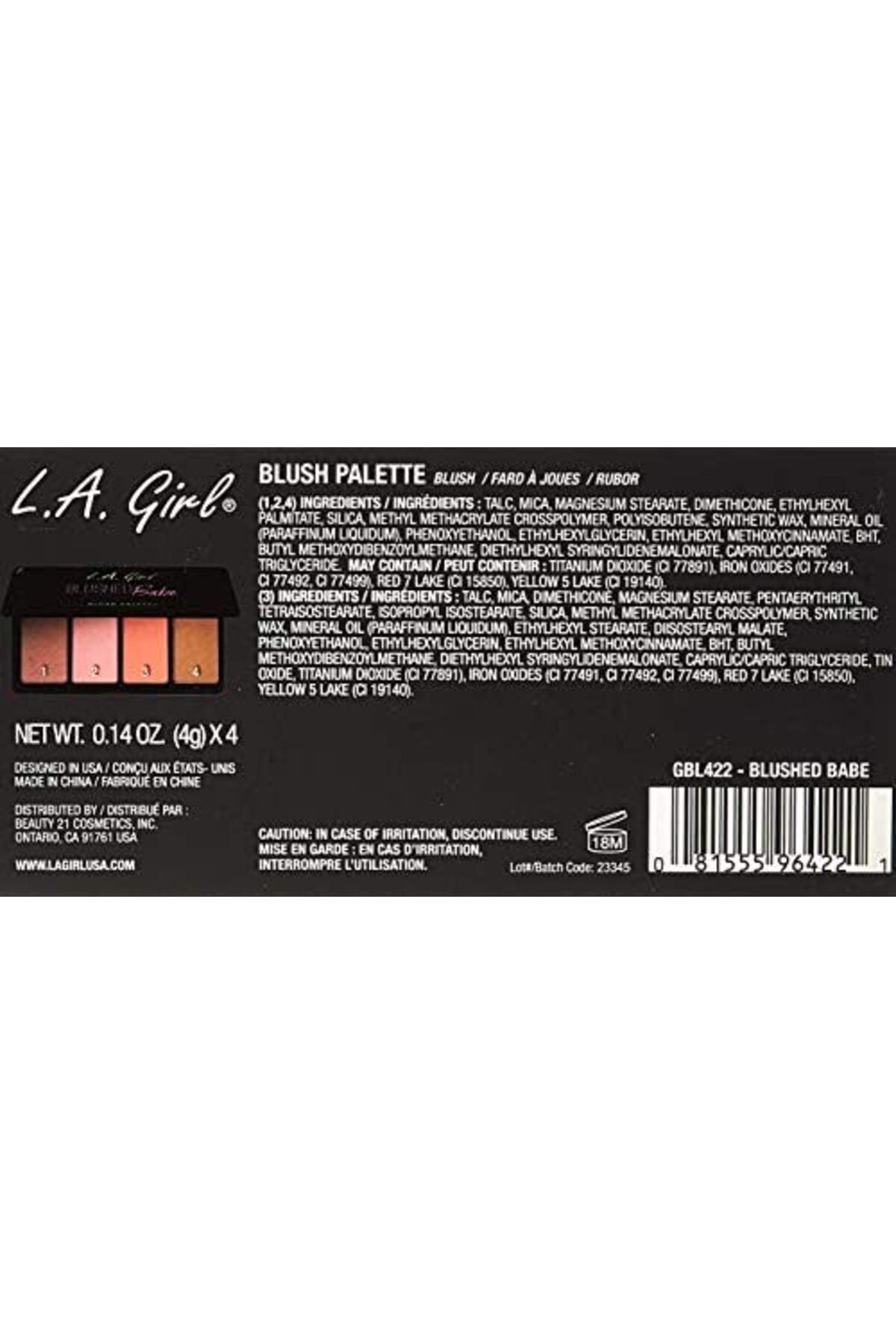 L.A. Girl Blush Palette No. 422