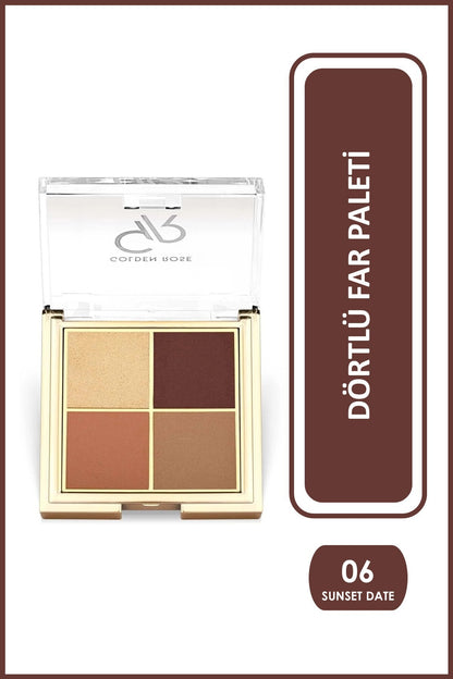 Golden Rose Quattro Eyeshadow Palette No. 6