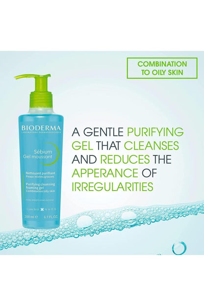 Bioderma Firming Blue Facial Wash Gel, 200ml