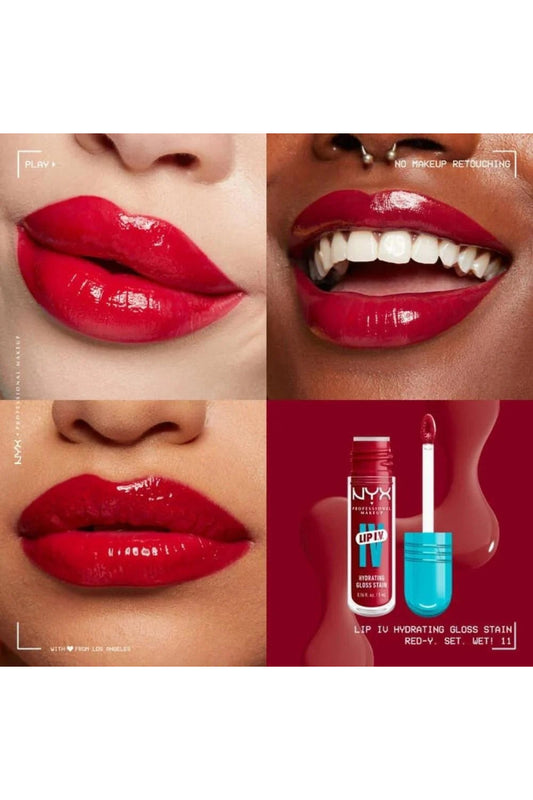 NYX Lip Gloss Lip Eye (Red Wi-Fi White) No. 11