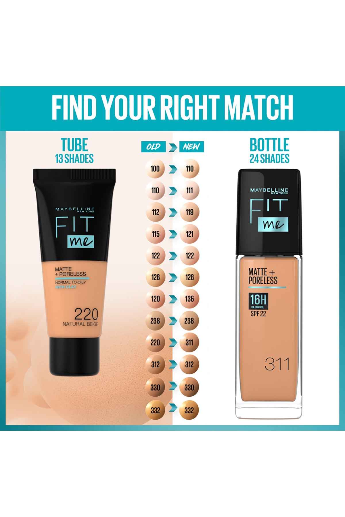 Maybelline Fitme Gazzaz Foundation No. 332