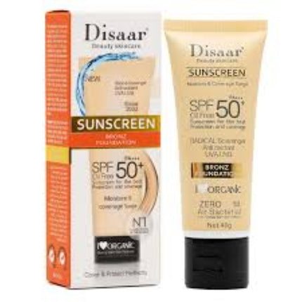 Disaar Sunscreen Bronze Foundation Cream 50 SPF