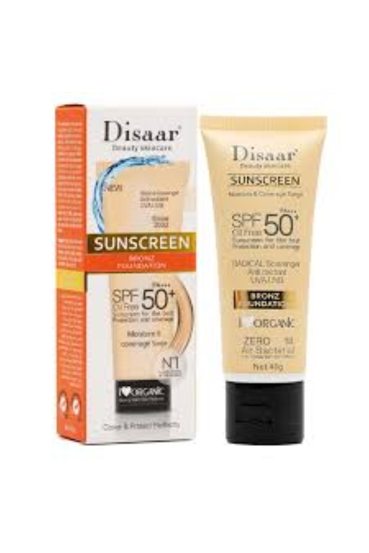 Disaar Sunscreen Bronze Foundation Cream 50 SPF