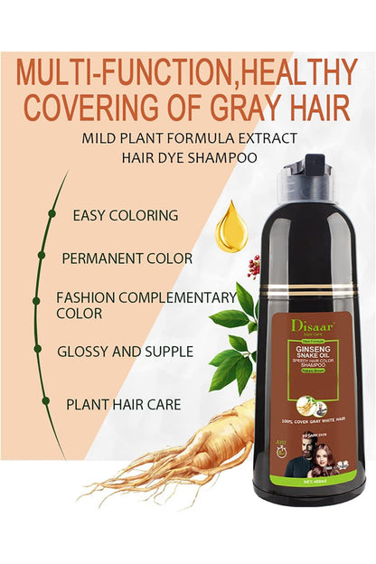 Disar Shampoo Brown Color 400ml Strength 4D DISAAR GINSENSENG SNAKE OIL