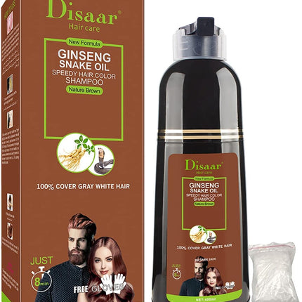 Disar Shampoo Brown Color 400ml Strength 4D DISAAR GINSENSENG SNAKE OIL