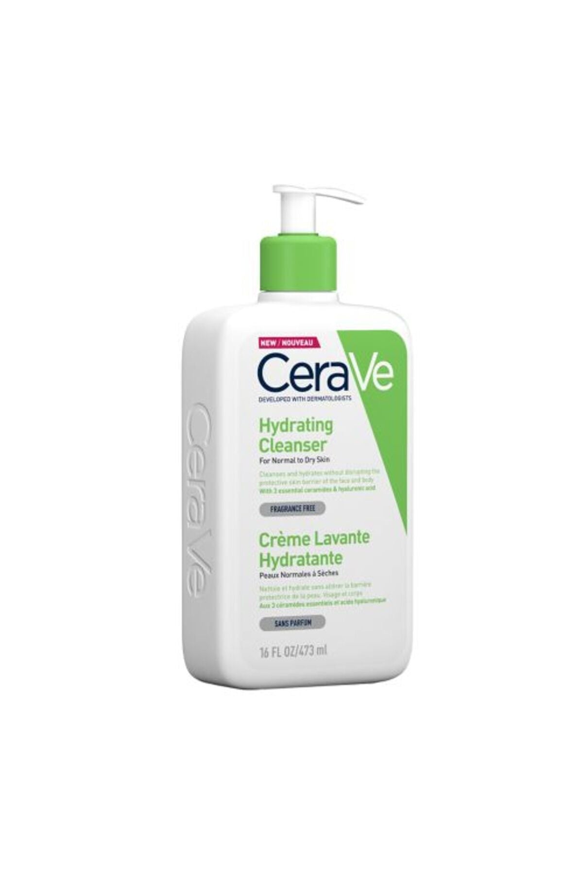 CeraVe Moisturizing Cleanser for Normal to Dry Skin, Green, 473 ml