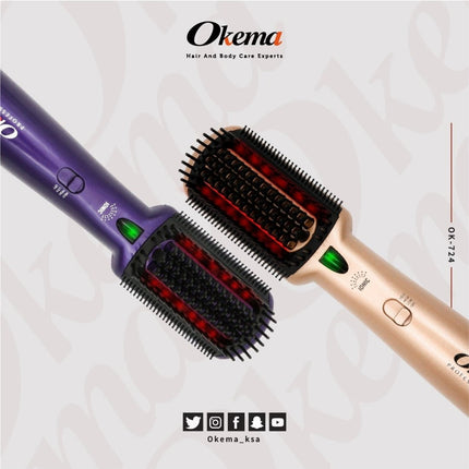 Okema 724-OK 3-in-1 Thermal Brush, Far Infrared Heat Hair Dryer