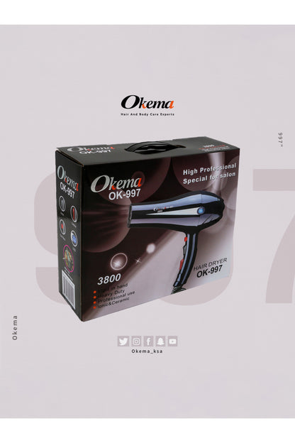 Okema OK-997 Hair Dryer with Ionic Technology