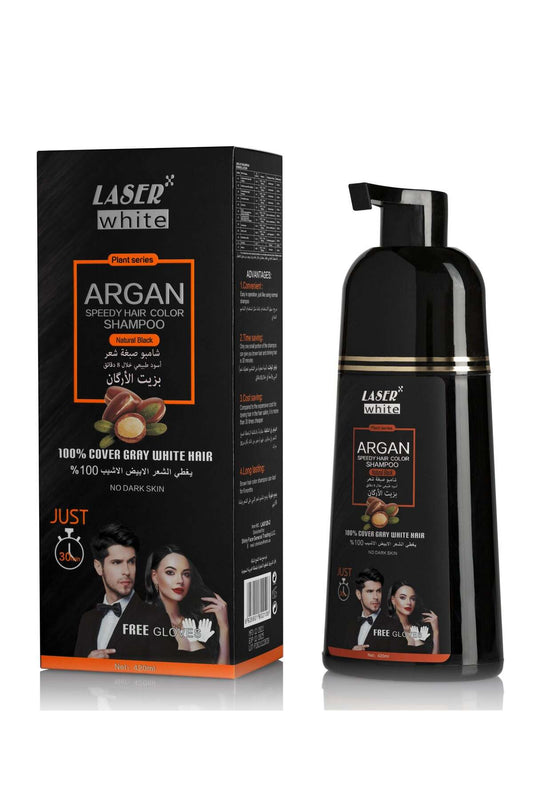 Argan hair dye, black, laser white 2090, 450ml