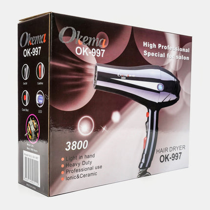 Okema OK-997 Hair Dryer with Ionic Technology