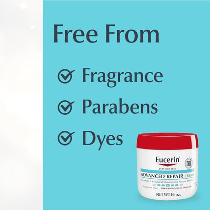 Eucerin كريم الإصلاح المتطور أزرق 16 أونصة، 12 أونصة (454 مل)