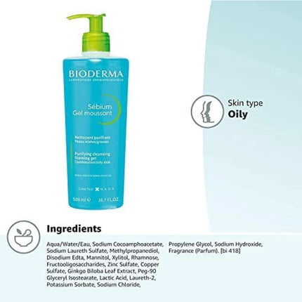 Bioderma Firming Blue Facial Wash Gel, 200ml