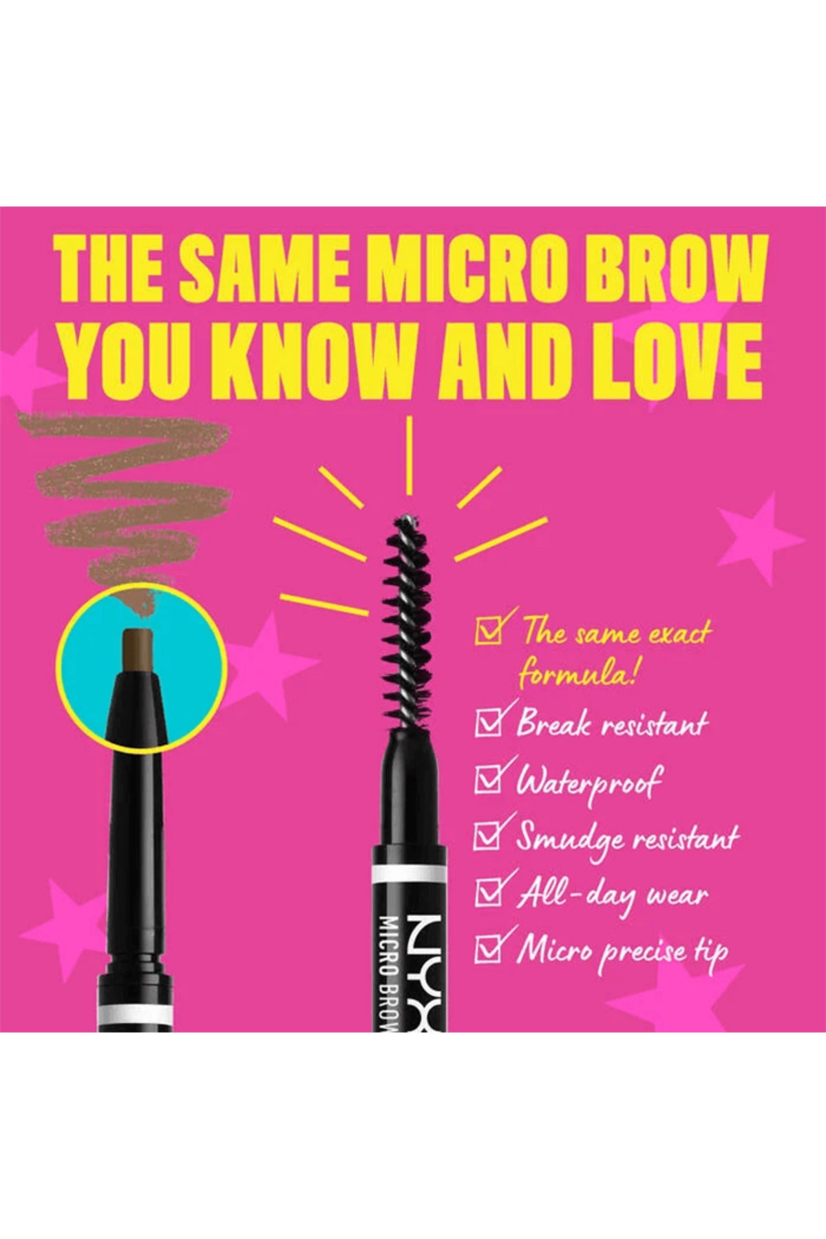 NYX Professional Eyebrow Pencil Pin Ash Brown