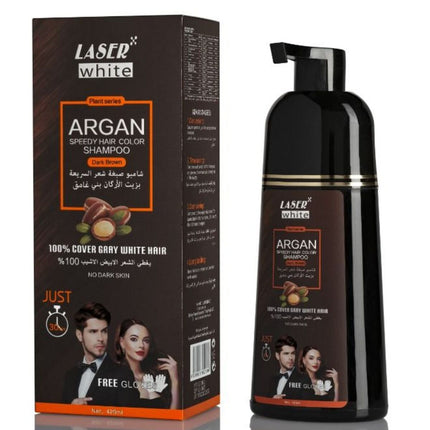 Argan hair dye, dark brown, Laser White 2090, 450ml