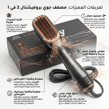 Joy Professional 2-in-1 Hair Dryer & Styler Brush