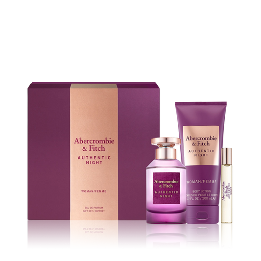 Authentic Night Woman For Women Set Eau De Parfum 100ml,Eau De Parfum 15ml Trvl Spry,Body Lotion 200ml