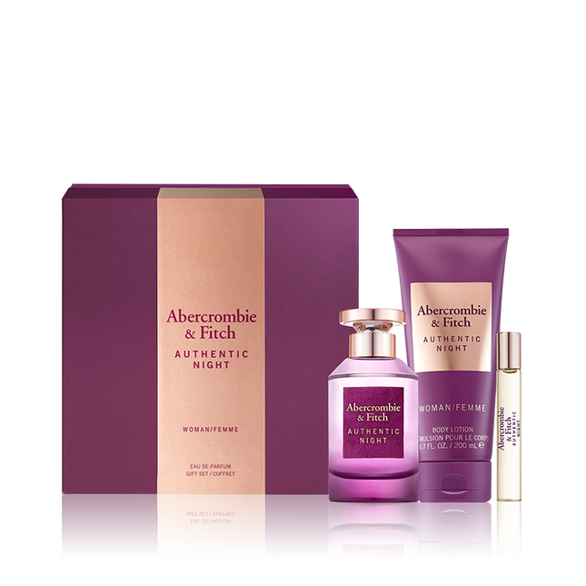 Authentic Night Woman For Women Set Eau De Parfum 100ml,Eau De Parfum 15ml Trvl Spry,Body Lotion 200ml