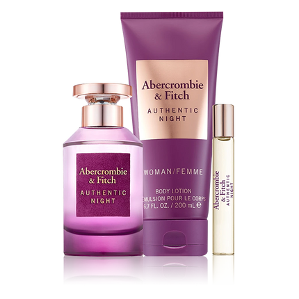 Authentic Night Woman For Women Set Eau De Parfum 100ml,Eau De Parfum 15ml Trvl Spry,Body Lotion 200ml