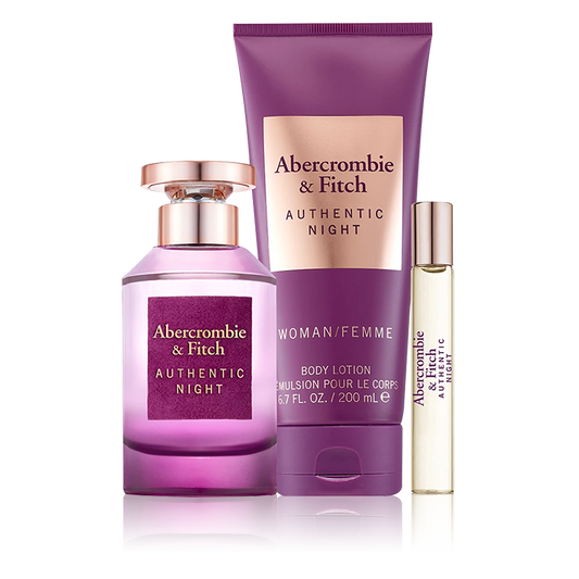 Authentic Night Woman For Women Set Eau De Parfum 100ml,Eau De Parfum 15ml Trvl Spry,Body Lotion 200ml
