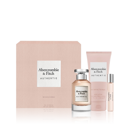 & Fitch Authentic Woman For Women Set Eau De Parfum 100ml,Eau De Parfum 15ml ,Body Lotion 200ml