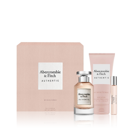 & Fitch Authentic Woman For Women Set Eau De Parfum 100ml,Eau De Parfum 15ml ,Body Lotion 200ml