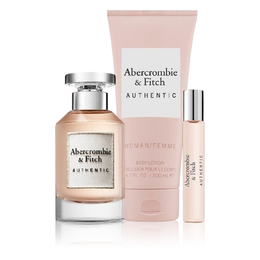 & Fitch Authentic Woman For Women Set Eau De Parfum 100ml,Eau De Parfum 15ml ,Body Lotion 200ml
