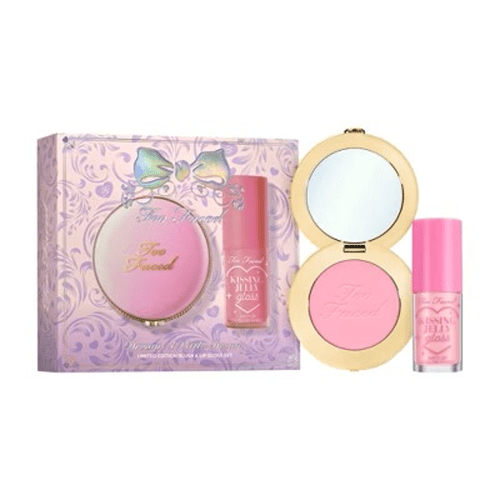 Too Faced | Dream a Little Dream Blush & Lip Gloss Set Cloud Crush Powder Blush & Kissing Jelly Lip Oil