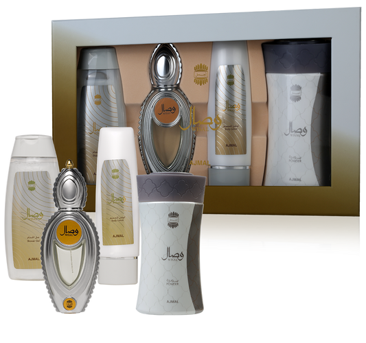 Wisal For Women Eau De Parfum 50ml,Shower Gel 200ml,Body Lotion 100ml,Powder 200 G Gift Set 4 Piece